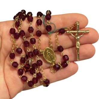 Neck rosary in gilded...